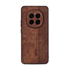 For Honor Magic7 AZNS 3D Embossed Skin Feel Phone Case(Brown) - 2