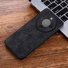 For Honor X70 5G AZNS 3D Embossed Skin Feel Phone Case(Black) - 2