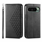 For Google Pixel 9 Cubic Grid Calf Texture Magnetic Leather Phone Case(Black) - 1