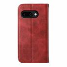 For Google Pixel 9a Cubic Grid Calf Texture Magnetic Leather Phone Case(Red) - 3