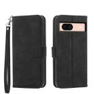 For Google Pixel 8a Dierfeng Dream Line TPU + PU Leather Phone Case(Black) - 1