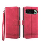 For Google Pixel 9 Dierfeng Dream Line TPU + PU Leather Phone Case(Red) - 1