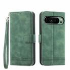 For Google Pixel 9 Dierfeng Dream Line TPU + PU Leather Phone Case(Green) - 1