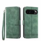 For Google Pixel 9 Pro Dierfeng Dream Line TPU + PU Leather Phone Case(Green) - 1