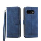 For Google Pixel 9a Dierfeng Dream Line TPU Hybrid PU Leather Phone Case(Blue) - 1