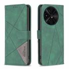 For TCL 50 XE/50 XL 5G Magnetic Buckle Rhombus Texture Leather Phone Case(Green) - 1