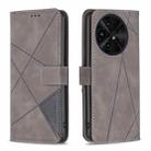 For TCL 50 XE/50 XL 5G Magnetic Buckle Rhombus Texture Leather Phone Case(Grey) - 1