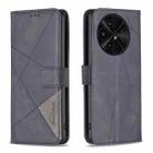 For TCL 50 XE/50 XL 5G Magnetic Buckle Rhombus Texture Leather Phone Case(Black) - 1