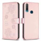 For vivo Y11 / Y12 / Y15 / Y17 Four-leaf Embossed Leather Phone Case(Pink) - 1
