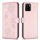 For vivo Y15s Four-leaf Embossed Leather Phone Case(Pink) - 1