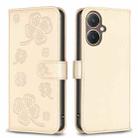 For vivo Y27 4G Four-leaf Embossed Leather Phone Case(Gold) - 1