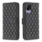 For TCL 405 Diamond Lattice Wallet Flip Leather Phone Case(Black) - 1