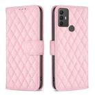 For TCL 305 / 306 / 30 SE Diamond Lattice Wallet Flip Leather Phone Case(Pink) - 1