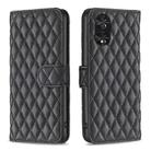 For TCL 40 NxtPaper Diamond Lattice Wallet Flip Leather Phone Case(Black) - 1