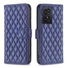 For TCL 50 SE Diamond Lattice Wallet Flip Leather Phone Case(Blue) - 1