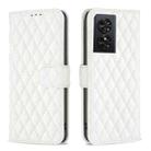 For TCL 50 SE Diamond Lattice Wallet Flip Leather Phone Case(White) - 1