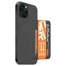 For iPhone 13 mutural Chuncai Series Magnetic Holder Card Slot(Black Orange) - 1