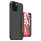 For iPhone 15 mutural Chuncai Series Magnetic Holder Card Slot(Black Red) - 1