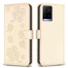 For Motorola Moto G13 4G / G23 4G / G53 5G Four-leaf Embossed Leather Phone Case(Gold) - 1