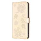 For Motorola Moto G55 Four-leaf Embossed Leather Phone Case(Gold) - 2