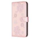 For Motorola Moto G55 Four-leaf Embossed Leather Phone Case(Pink) - 2