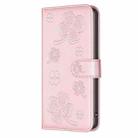 For Samsung Galaxy S10+ Four-leaf Embossed Leather Phone Case(Pink) - 2