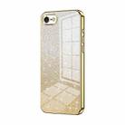 For iPhone SE 2022 / 2020 / 8 / 7 Gradient Glitter Powder Electroplated Phone Case(Gold) - 1