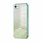 For iPhone SE 2022 / 2020 / 8 / 7 Gradient Glitter Powder Electroplated Phone Case(Green) - 1