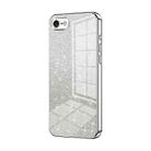 For iPhone SE 2022 / 2020 / 8 / 7 Gradient Glitter Powder Electroplated Phone Case(Silver) - 1