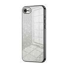 For iPhone SE 2022 / 2020 / 8 / 7 Gradient Glitter Powder Electroplated Phone Case(Black) - 1