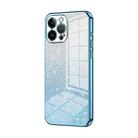 For iPhone 13 Pro Max Gradient Glitter Powder Electroplated Phone Case(Blue) - 1