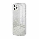 For iPhone 11 Pro Max Gradient Glitter Powder Electroplated Phone Case(Transparent) - 1