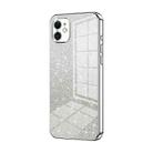 For iPhone 11 Gradient Glitter Powder Electroplated Phone Case(Silver) - 1