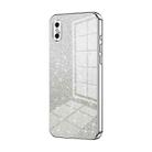 For iPhone X / XS Gradient Glitter Powder Electroplated Phone Case(Silver) - 1