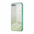 For iPhone 8 Plus / 7 Plus Gradient Glitter Powder Electroplated Phone Case(Green) - 1