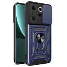 For Tecno Camon 20 Premier Sliding Camera Cover Design TPU+PC Phone Case(Blue) - 1