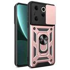 For Tecno Camon 20 Premier Sliding Camera Cover Design TPU+PC Phone Case(Rose Gold) - 1