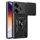 For Tecno Pova 6 Pro Sliding Camera Cover Design TPU+PC Phone Case(Black) - 1