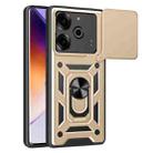 For Tecno Pova 6 Pro Sliding Camera Cover Design TPU+PC Phone Case(Gold) - 1