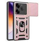 For Tecno Pova 6 Pro Sliding Camera Cover Design TPU+PC Phone Case(Rose Gold) - 1