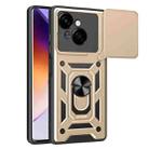 For Tecno Spark Go 1 Sliding Camera Cover Design TPU+PC Phone Case(Gold) - 1