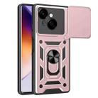 For Tecno Spark Go 1 Sliding Camera Cover Design TPU+PC Phone Case(Rose Gold) - 1