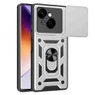 For Tecno Spark Go 1 Sliding Camera Cover Design TPU+PC Phone Case(Silver) - 1