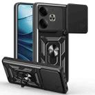 For Tecno Pova 6 Sliding Camera Cover Design TPU+PC Phone Case(Black) - 1