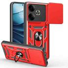 For Tecno Pova 6 Sliding Camera Cover Design TPU+PC Phone Case(Red) - 1