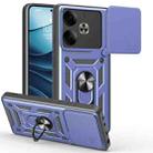 For Tecno Pova 6 Sliding Camera Cover Design TPU+PC Phone Case(Blue) - 1