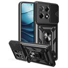 For Tecno Camon 30S Sliding Camera Cover Design TPU+PC Phone Case(Black) - 1