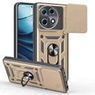 For Tecno Camon 30S Pro Sliding Camera Cover Design TPU+PC Phone Case(Gold) - 1