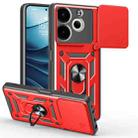 For Tecno Pova 6 Neo 4G Sliding Camera Cover Design TPU+PC Phone Case(Red) - 1