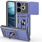 For Tecno Pova 6 Neo 4G Sliding Camera Cover Design TPU+PC Phone Case(Blue) - 1